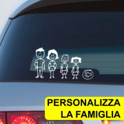 Adesivi Famiglia Auto