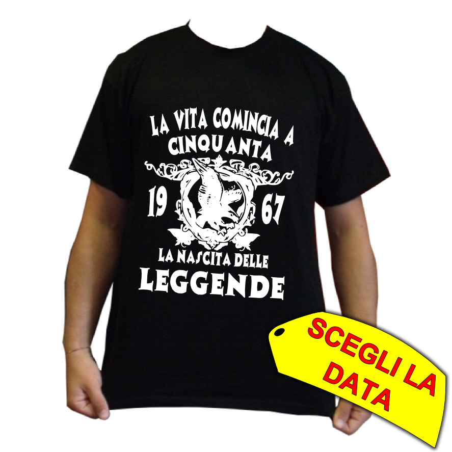 Maglietta la vita best sale comincia a 50 anni