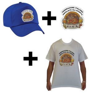 KIT cappellino adesivo maglietta figa f.i.g.a. federazione italiana grigilate all'aperto