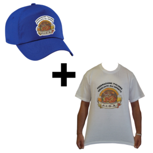 KIT cappellino maglietta figa f.i.g.a. federazione italiana grigilate all'aperto
