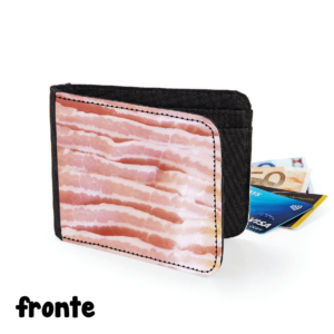 fronte portafoglio bacon pancetta gadget cibo cuoco chef regalo