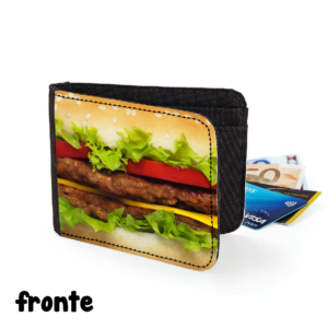 fronte portafoglio hamburger gadget cibo cuoco chef regalo