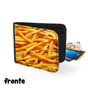 fronte portafoglio patatine fritte chips potato gadget cibo cuoco chef regalo