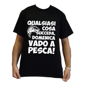 maglietta t-shirt pescatori pesca domenica vado a pesca