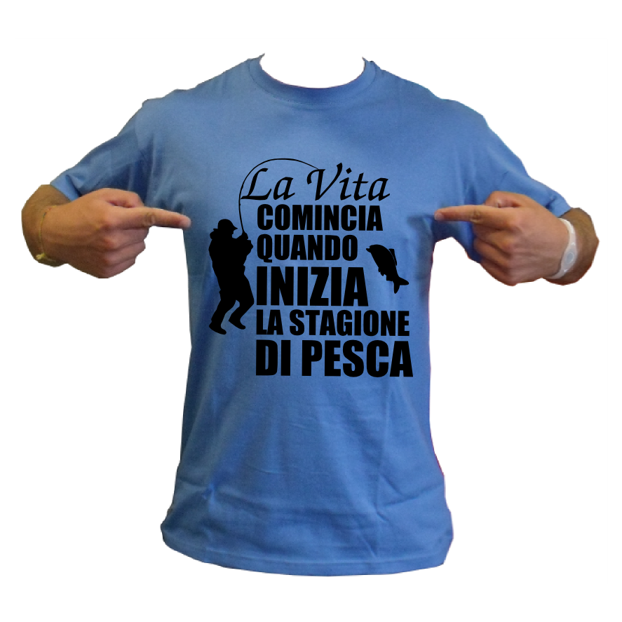 Maglietta T Shirt Sto Pescando non parlatemi moglie chiacchierona