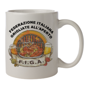 tazza figa federazione italiana grigliate all'aperto gadget f.i.g.a.