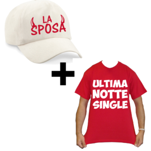 KIT cappellino maglietta sposa addio al nubilato la sposa t-shirt ultima notte single idea