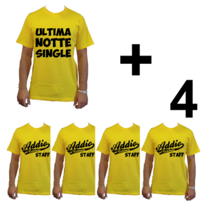 KIT maglietta t-shirt addio al celibato modello sposo ULTIMA NOTTE SINGLE idea gruppo staff team 4