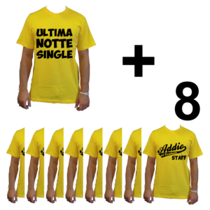 KIT maglietta t-shirt addio al celibato modello sposo ULTIMA NOTTE SINGLE idea gruppo staff team 8