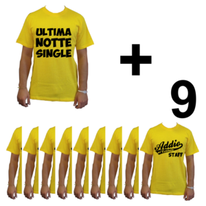 KIT maglietta t-shirt addio al celibato modello sposo ULTIMA NOTTE SINGLE idea gruppo staff team 9