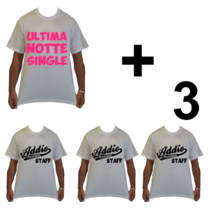 KIT maglietta t-shirt magliette addio al nubilato modello la sposa ultima notte single idea gruppo staff 3