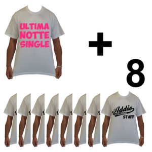 KIT maglietta t-shirt magliette addio al nubilato modello la sposa ultima notte single idea gruppo staff 8