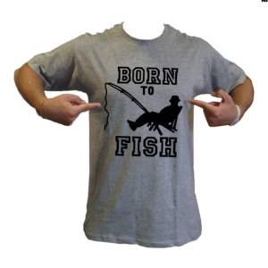 maglietta t-shirt pesca born to fish loghi pescatore