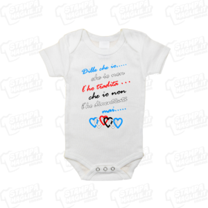 Body Sampdoria dille che io non l'ho tradita regalo amante del calcio personalizzato per bambino t-shirt maglia megietta neonato calciatore