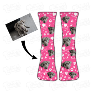 Calzino Muso e nome del tuo cane amici a quattro zampe dog calza calzettone calzino calze scarpe socks personalizzati immagine fotografia ritratto foto muso