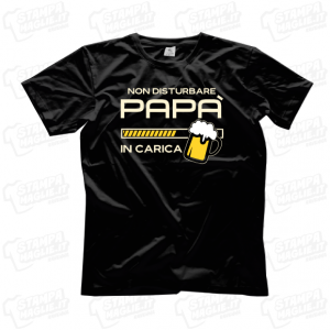Maglia Non disturbare papa' in carica birra festa del papà t-shirt happy father day regalo pensiero gift supereroe super hero personalizzato spedizione veloce