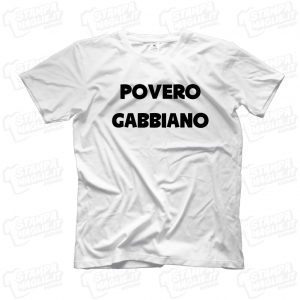 Maglietta t-shirt Povero gabbiano scritta tormentone tic toc Gianni celeste divertente spedizione rapida