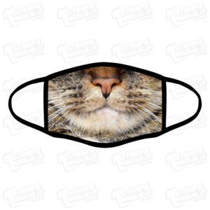 Mascherina Gatto comune cat micio bordo nero regalo sorpresa divertente simpatica lavabile amici a quattro 4 zampe animale domestico animali domestici gattara muso naso fusa lingua ruvida covid