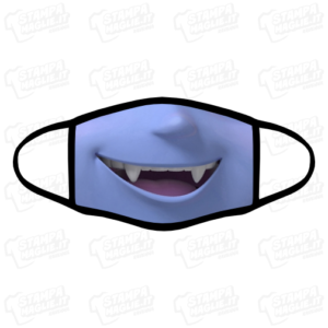 Mascherina Vampira personalizzata bordo nero sublimatico lavabile stampata protezione covid divertente cartoni bambina bambino vampirina halloween