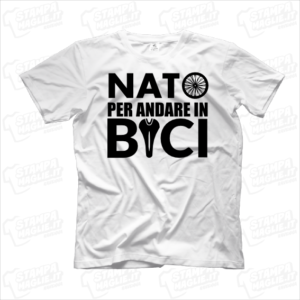 T-shirt Nato per andare in bici maglia magietta divertente simpatica regalo per ciclisti bicicletta amanti delle ruote pedali sella sport hobby pedalare pedalata gift compleanno babbo nonno