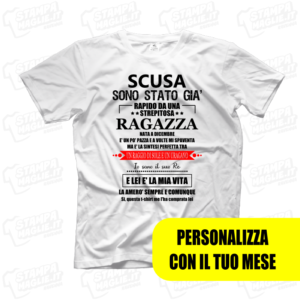 T-shirt Scusa sono stato già rapito da una ragazza maglietta divertente scherzo di coppia fidanzato fidanzata amore love scritte boy regalo