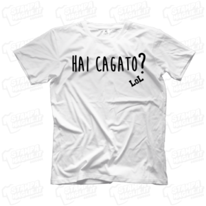 T-shirt maglia maglietta Hai cagato Frank Matano divertente LoL lol chi ride è fuori fedez Amazon Prime meme programma tv risata ridere Lillo