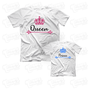 T-shirt maglia maglietta Queen Prince festa della mamma regalo happy mother day mom figli genitori scritte kids bambino last minute ultimo minuto nome personalizzata cordinato