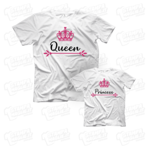 T-shirt maglia maglietta Queen Princess festa della mamma regalo happy mother day mom figli genitori scritte kids bambino last minute ultimo minuto nome personalizzata cordinato