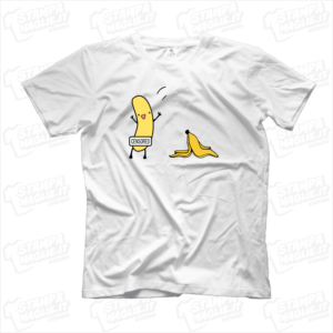 T-shirt maglia maglietta censured censurata Banana nuda sbucciata frutta colorata yuppu evviva libertà simpatica divertente gialla giallo