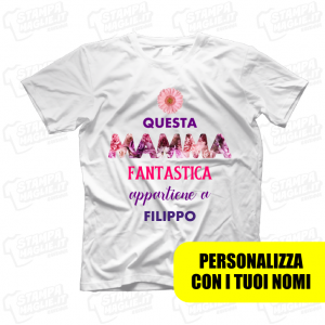 T-shirt maglietta maglia personalizzata Questa mamma è fantastica fiori festa della mamma mother day regalo abbigliamento 24ore spedizione veloce