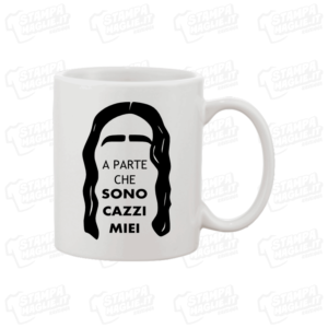 Tazza gadget T-shirt maglia maglietta A parte che sono cazzi miei Elio Elio e le storie tese LoL lol chi ride è fuori fedez Amazon Prime meme programma tv risata ridere Lillo