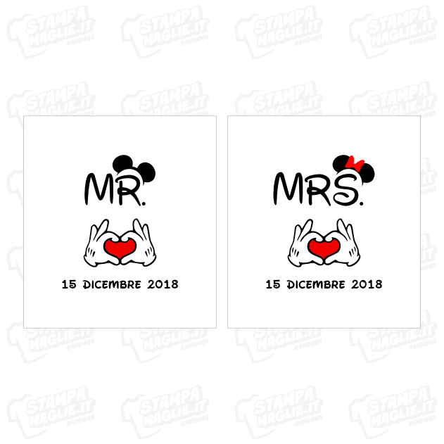 Coppia tazze Mr/Mrs personalizzate con nome – Grafica Nocera