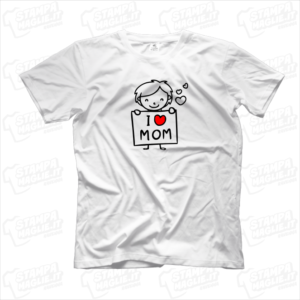 Tshirt maglia maglietta I love mom bimbo regalo festa della mamma