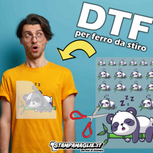 dtf per ferro da stiro con scritta grande