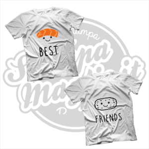 maglietta t-shirt best friends sushi riso pesce