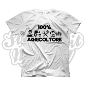 maglietta t-shirt maglia tshirt idea regalo lavoro 100% agricoltore agricoltrice contadino