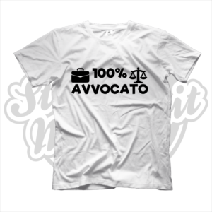 maglietta t-shirt maglia tshirt idea regalo lavoro 100% avvocato