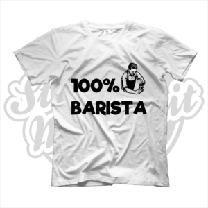 maglietta t-shirt maglia tshirt idea regalo lavoro 100% barista