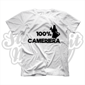 maglietta t-shirt maglia tshirt idea regalo lavoro 100% cameriera