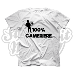 maglietta t-shirt maglia tshirt idea regalo lavoro 100% cameriere