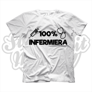 maglietta t-shirt maglia tshirt idea regalo lavoro 100% infermiera