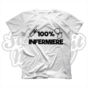 maglietta t-shirt maglia tshirt idea regalo lavoro 100% infermiere