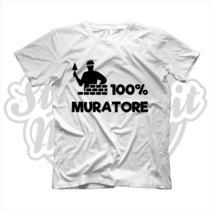 maglietta t-shirt maglia tshirt idea regalo lavoro 100% muratore