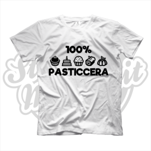 maglietta t-shirt maglia tshirt idea regalo lavoro 100% pasticcera