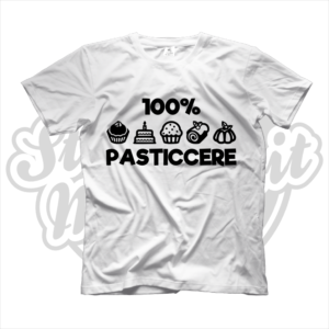 maglietta t-shirt maglia tshirt idea regalo lavoro 100% pasticcere