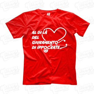 maglietta tshirt t-shirt covid-19 al di la del giuramento di ippocrate coronavirus maglietta simpatica pandemia covid19