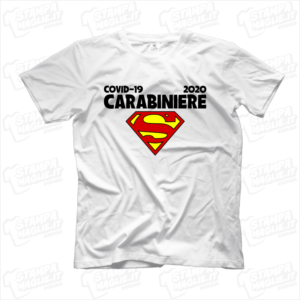 maglietta tshirt t-shirt covid-19 super carbiniere coronavirus maglietta simpatica pandemia covid19 italia