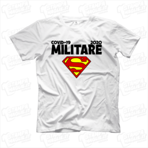 maglietta tshirt t-shirt covid-19 super militare esercito coronavirus maglietta simpatica pandemia covid19 italia