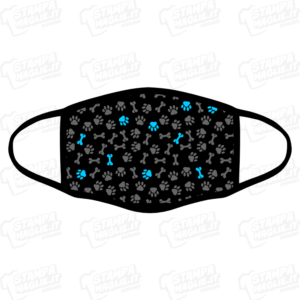 mascherina bordo nero cane azzurro maschio pet animale domestico cagnolino cucciolo dog personalizzata covid19 lavabile simpatica divertente sublimatica