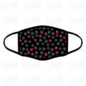 mascherina bordo nero gatto rosa femmina pet animale domestico gattaro gattara cucciolo cat personalizzata covid19 lavabile simpatica divertente sublimatica